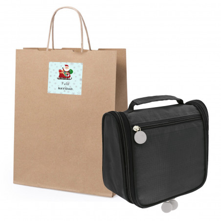 Trousse de voyage unisexe à offrir pour Noël avec sac et autocollant