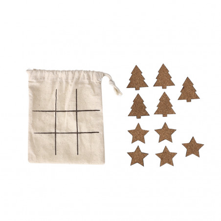 Jeu de morpion de Noël avec étiquette personnalisée à offrir