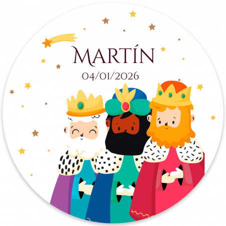 Étui à colorier personnalisable avec autocollant des Rois Mages