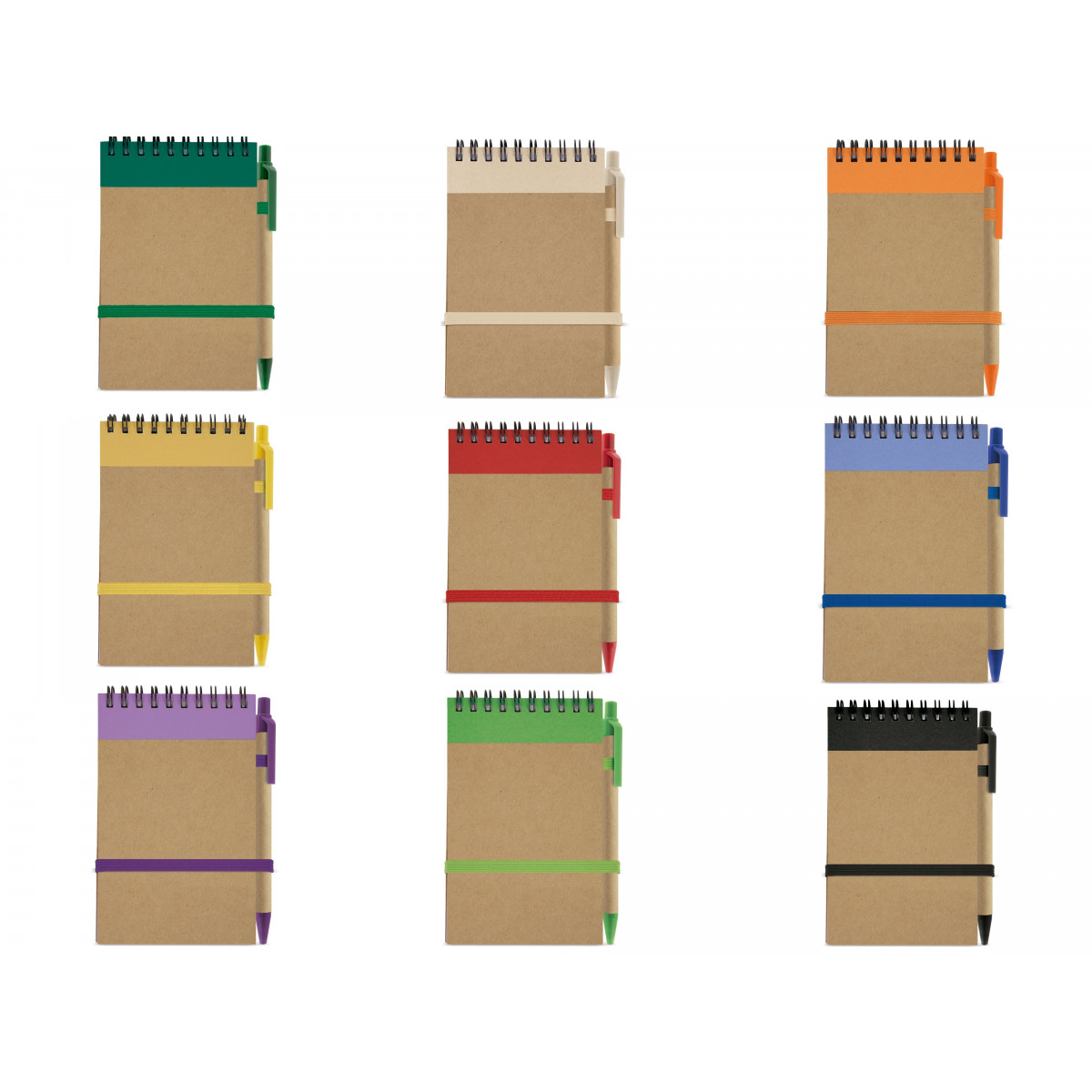 Cahier recyclé avec stylo
