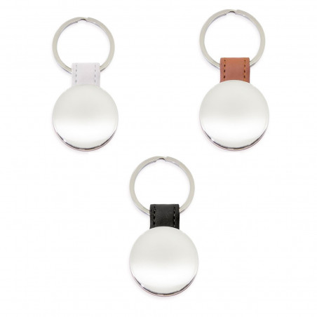 Porte-clés métallique rond