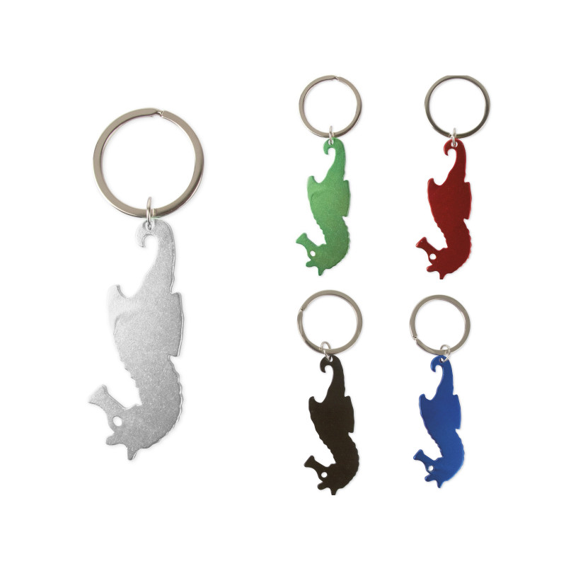 Porte-clés décapsuleur hippocampe