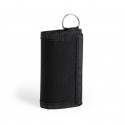 Porte-clés noir avec étiquette kraft personnalisée pour mariages et événements