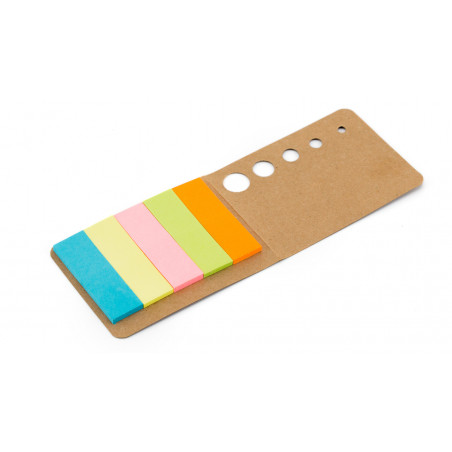 Bloc-notes Post-it avec une enveloppe en kraft vert et des autocollants personnalisés