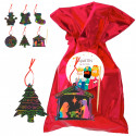 Ornements de Noël Scrapy en sac métallisé avec autocollant des Rois Mages personnalisable pour des cadeaux
