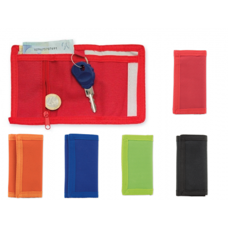 Porte-monnaie en tissu avec fermeture Velcro