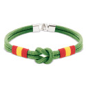 Bracelet en corde dans un sac transparent avec autocollant première communion pour détails