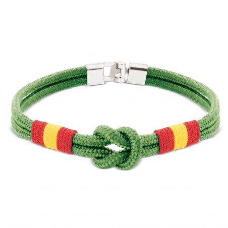 Bracelet en corde dans un sac transparent avec autocollant première communion pour détails