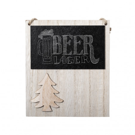 Panneau de Noël en bois dans une enveloppe personnalisée pour Noël