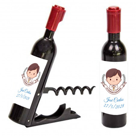 Tire-bouchon personnalisé avec autocollant première communion pour les souvenirs