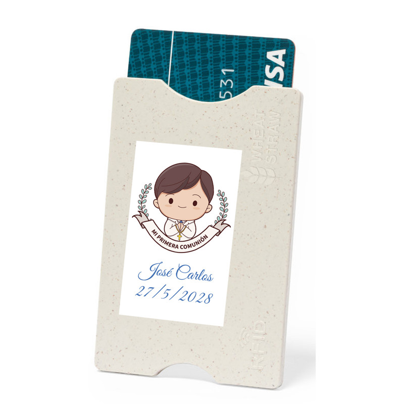 Porte-cartes avec technologie de sécurité personnalisée pour communion