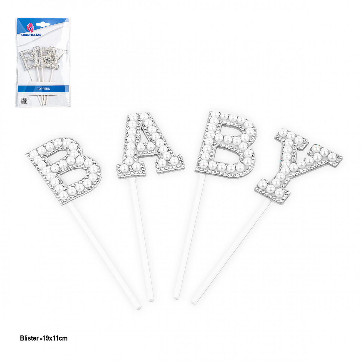 Topper de lettres bébé blanches