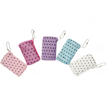 Porte-monnaie avec paillettes assorties en couleurs avec enveloppe en kraft et autocollant de communion de fille