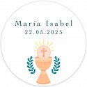 Adhésif 3cm design calice personnalisable première communion