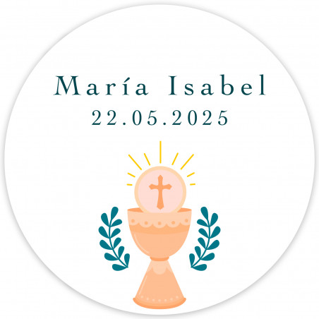 Conception de calice personnalisable adhésif de 3 cm pour les détails de la première communion