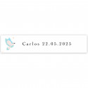 Autocollant colombe bleu personnalisable 5x1cm