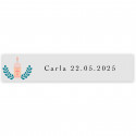 Adhésif transparent 5x1cm personnalisable pour première communion