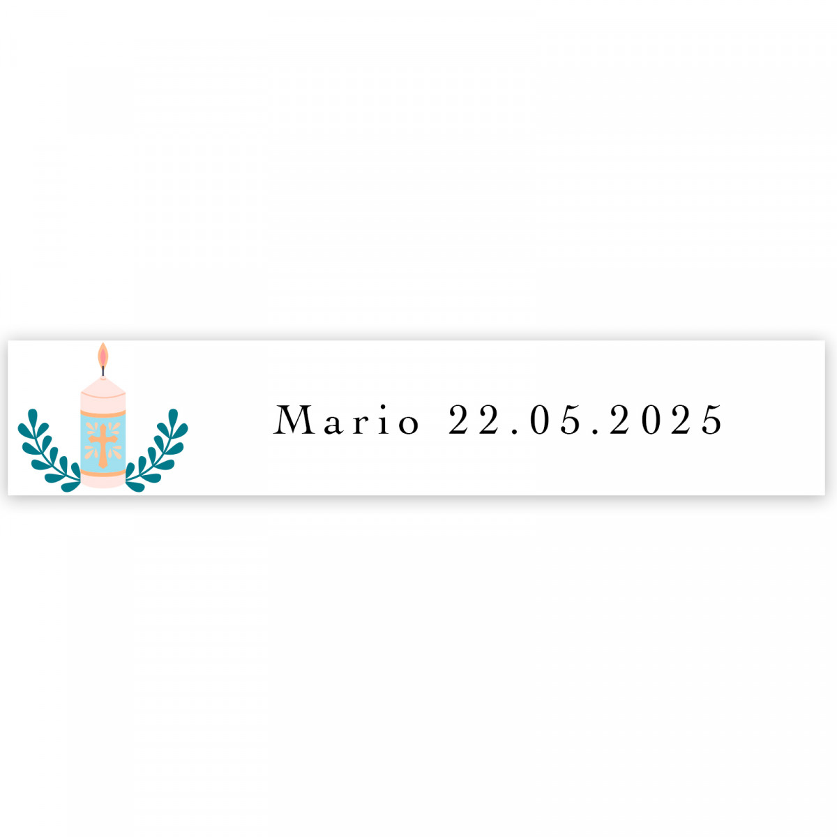 Adhésif 5x1cm design pour première communion
