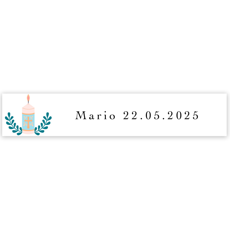 Adhésif 5x1cm design pour première communion