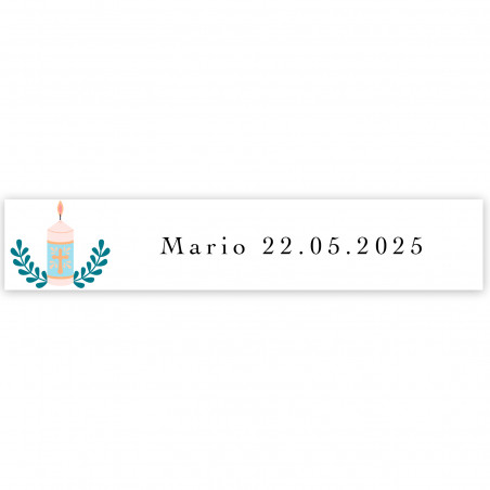 Adhésif 5x1cm design pour première communion