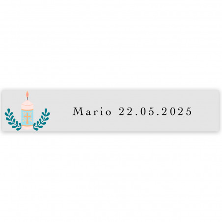 Adhésif transparent 5x1cm design pour première communion