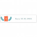 Adhésif 5x1cm design bible pour première communion
