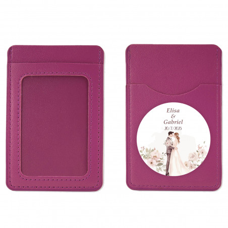 Carte porte-cartes avec autocollant mariés pour souvenirs de mariage