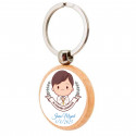 Porte-clés en bois première communion enfant personnalisable pour les cadeaux