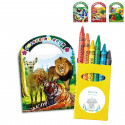 Livre de coloriage avec autocollants et boîte de crayons personnalisés pour baptême