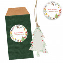 Ornement de Noël avec graines de fleurs dans une enveloppe verte personnalisée pour un détail