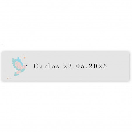Stylo blanc avec croix céleste pour invités