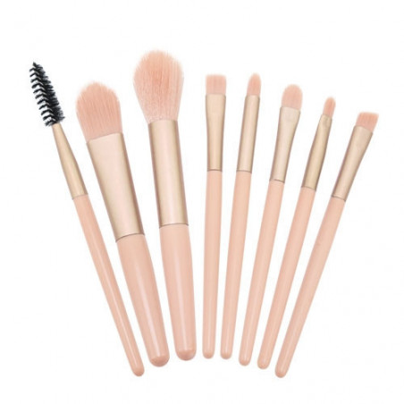 Pinceaux de maquillage dans un étui avec autocollant personnalisé pour les détails