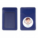 Porte-cartes bleu avec autocollant première communion pour les détails