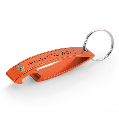 Porte-clés ouvre-bouteille avec adhésif 5x1 cm tétine transparente pour détails de baptême