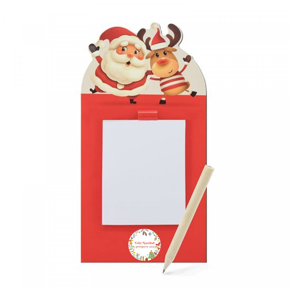 Bloc-notes magnétique de Noël avec autocollant personnalisé