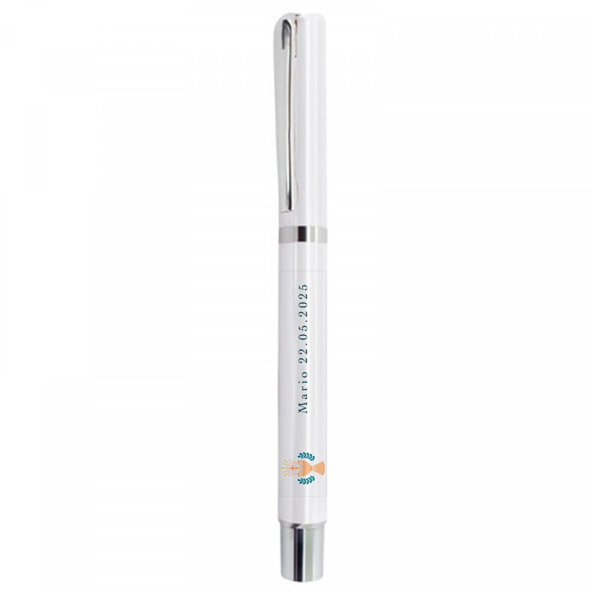 Stylo élégant avec autocollant de calice personnalisable pour détails