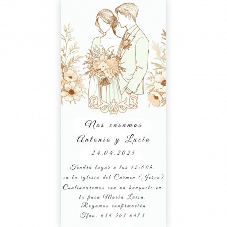 Conception d invitation romantique pour les mariés pour les mariages