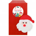 Aimant de Noël en enveloppe rouge avec autocollant personnalisable pour les détails.