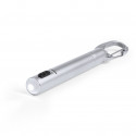 Stylo argenté avec lampe LED et boîte en carton avec autocollant de baptême