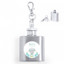 Porte-clé flacon avec autocollant design éléphant personnalisable pour les détails de baptêmes