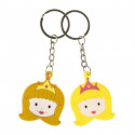 Porte-clés princesse dans une boîte rose avec un autocollant Frozen personnalisable pour les détails