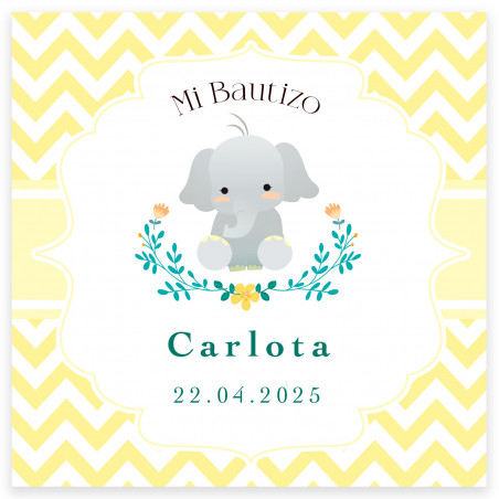 Porte-cartes en forme de cœur avec base en bois et carte personnalisable pour les détails de baptême