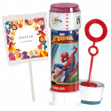 Pompe à bulles de Spiderman et sucette de super-héros personnalisée pour les invités