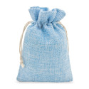 Porte-clés en bambou avec bords métalliques en forme d'ange dans un sac céleste avec autocollant pour baptêmes
