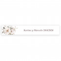 Porte-clés ouvre-bouteille avec autocollant 5x1 cm pour détails de mariage