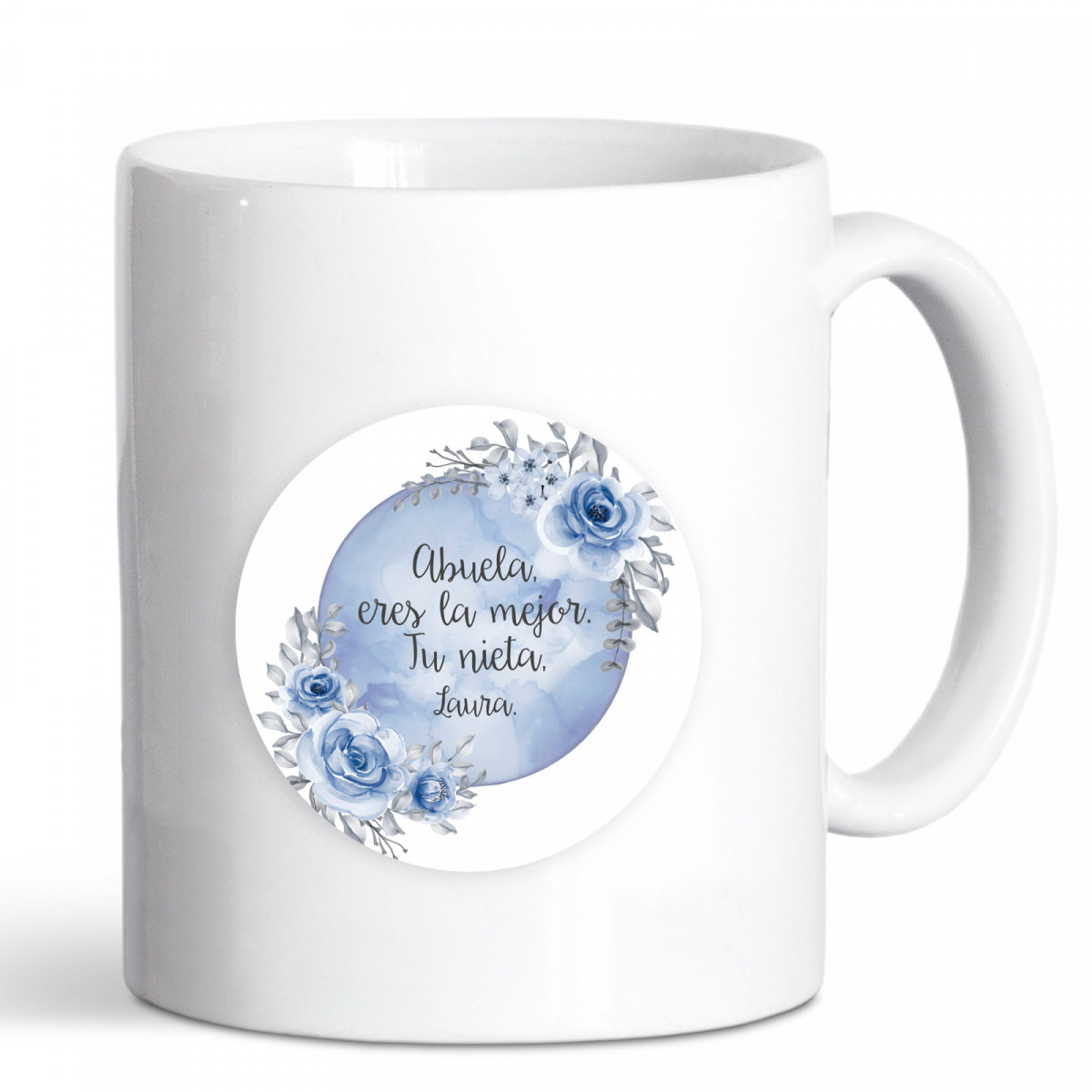 Tasse personnalisée avec autocollant éditable pour les détails