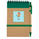 Carnet avec stylo et autocollant design dinosaure pour les détails