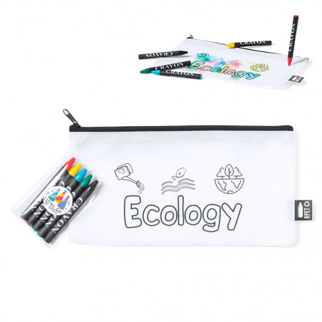 étui à colorier avec crayons de couleur et adhésif cadeau pour plus de détails