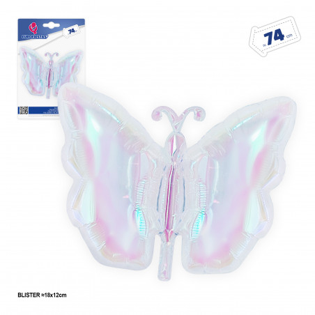 Ballon design papillon irisé