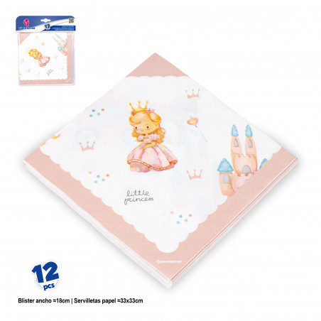 Serviettes design princesse pour événements